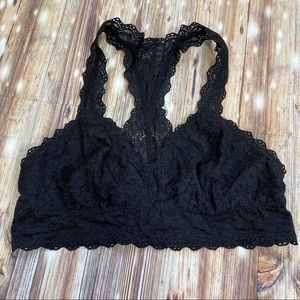 Felina- Black Lace Racerback Bralette XL